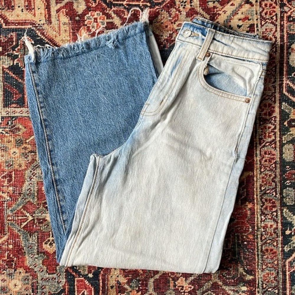 Colour‎ Blocked Denim Crops